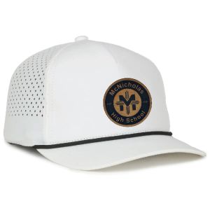 OC551PF- McNicholas Rockets Est 1951 Cap, White/Black Cord